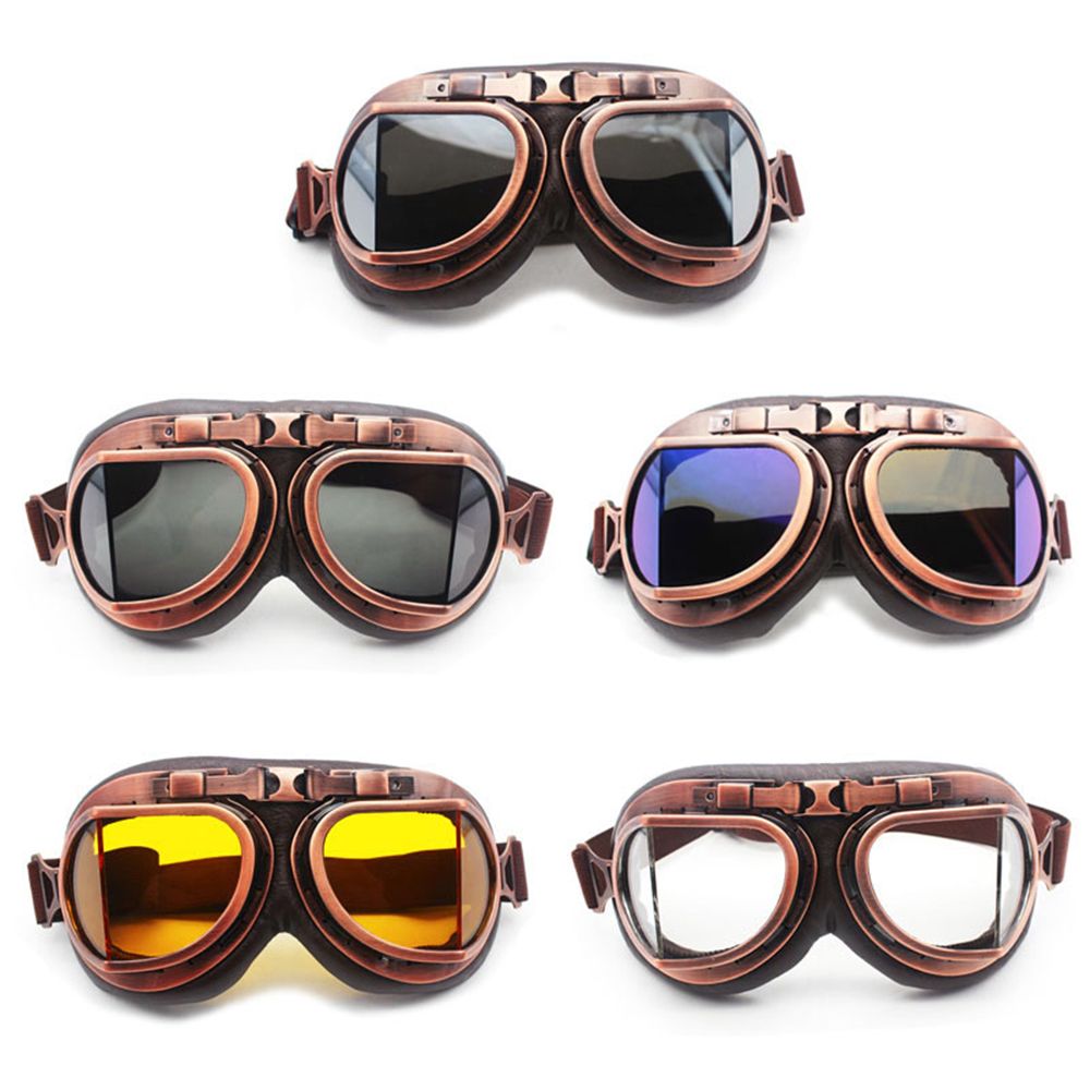 Motorcycle Gear Vintage - Göz Korumalı Vintage Güneş Gözlüğü Koruyucu
