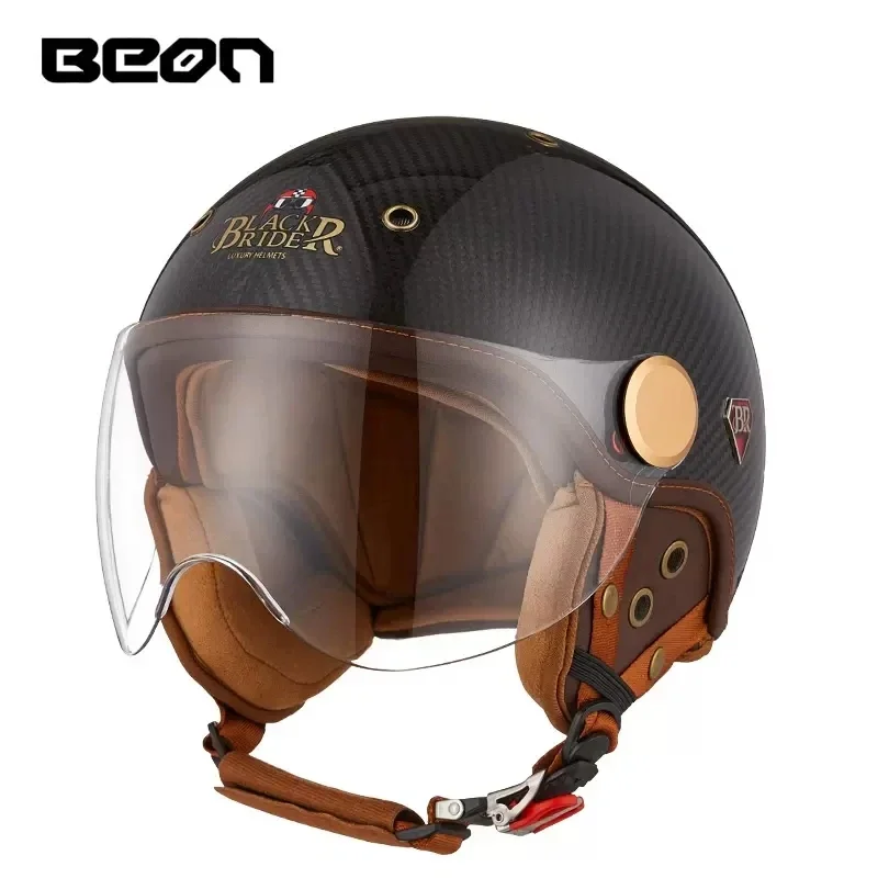 Motorcycle Gear Vintage - BEON BR13 Retro Açık Yüz Yarım