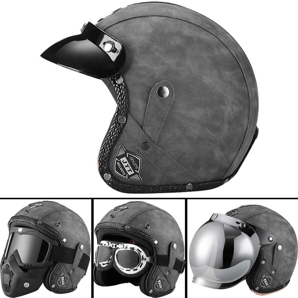 DOT 3/4 Açık Yüz Motosiklet Re - Motorcycle Gear Vintage incelemesi ve fiyatı